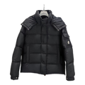 Moncler Maya Matte Hooded Down Puffer Jacket – Black