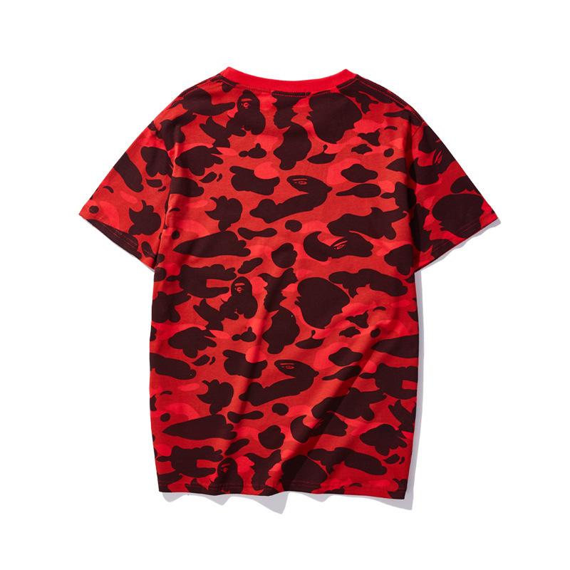 Bathing Ape T-Shirt Spring and Summer Short-Sleeved T-shirt Printed Men's and Women's Fashion All-Matching