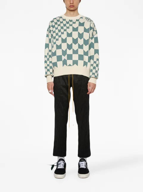 RHUDE Racing monogram-intarsia jumper