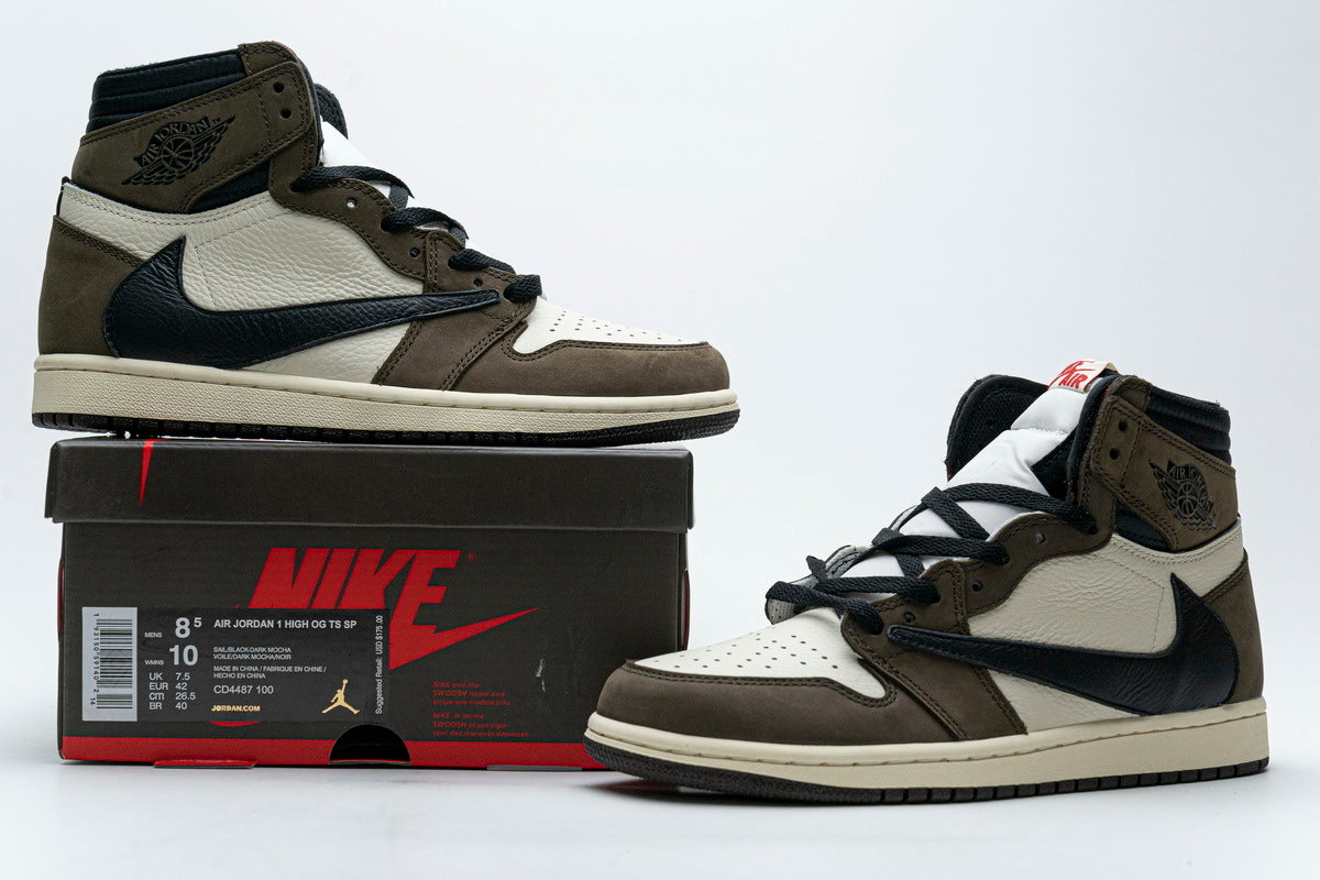 Travis Scott Air Jordan 1 Retro High Mocha Repssneaker CD4487-100