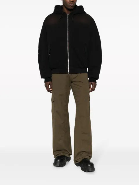 424 zip-up padded hooded jacket