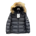Moncler Fur-Trim Hooded Short Down Puffer Jacket – Black