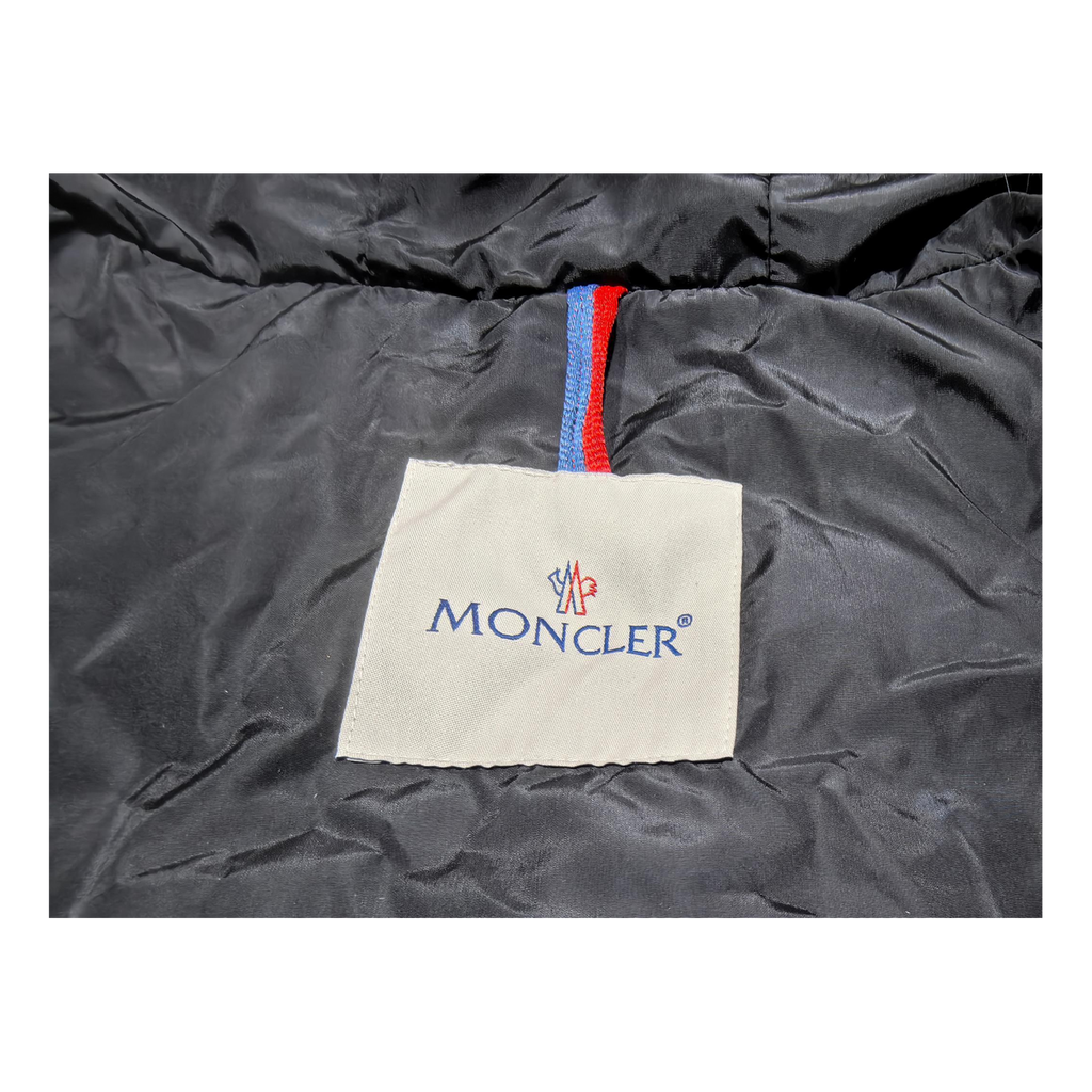 Moncler Four-Pocket Belted Fur-Trim Down Puffer Jacket – Black