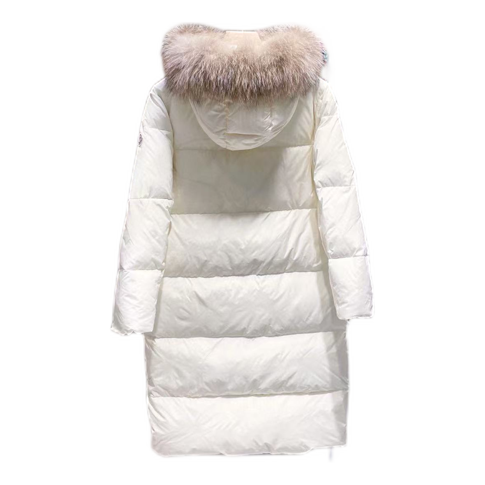 Moncler Marrionnier Long Down Puffer Coat – Ivory