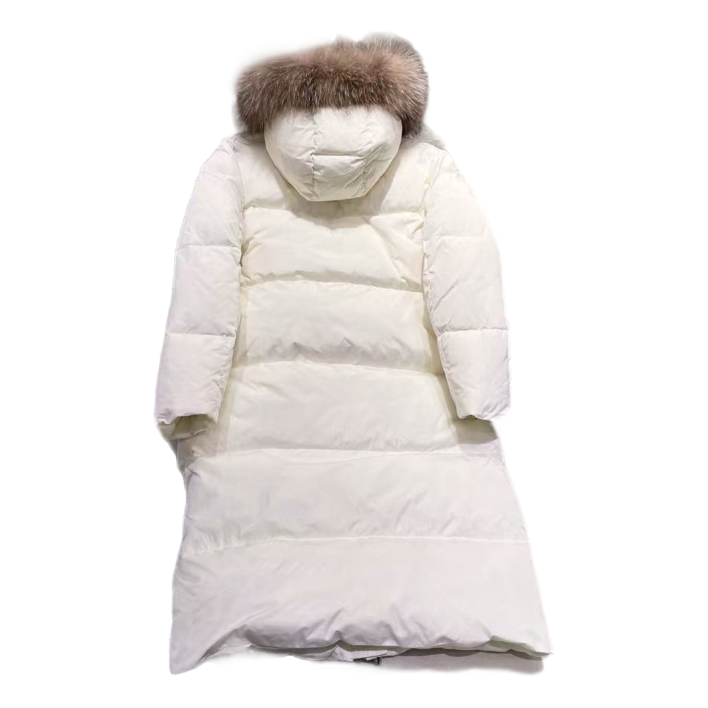 Moncler Marrionnier Long Down Puffer Coat – Ivory