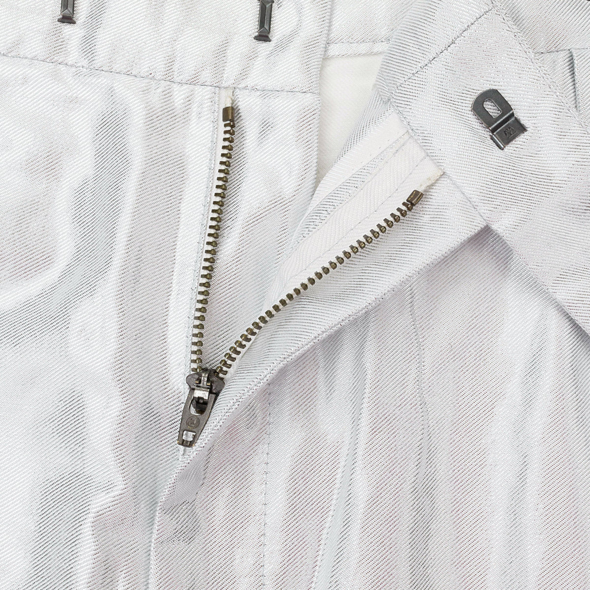 DEMEULEMEESTER STRAIGHT SILVER MEN'S CASUAL PANTS