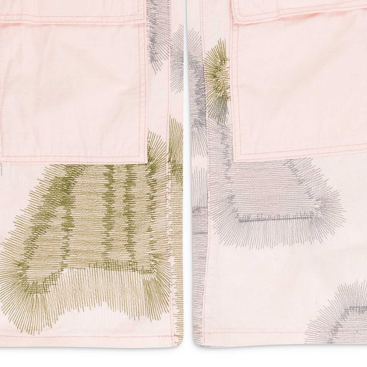 PINK DARNING POCKET PANTS