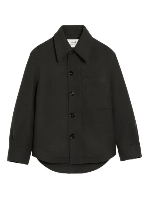 AMI Paris button-up wool jacket