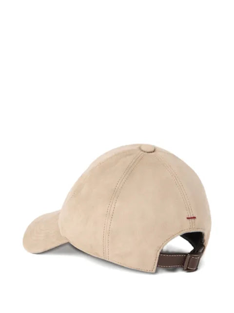 Brunello Cucinelli embroidered suede baseball cap