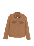 Gucci patterned-collar cotton jacket