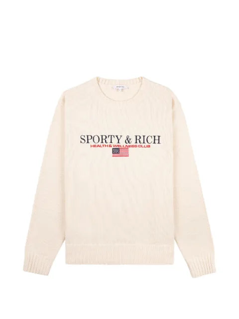 Sporty & Rich logo knitted jumper