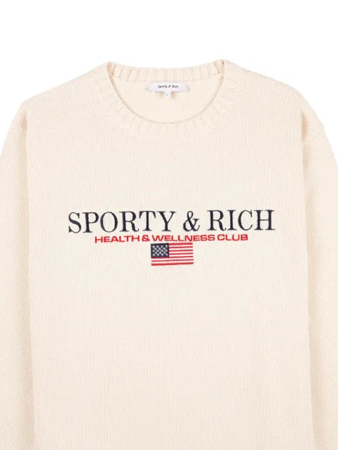 Sporty & Rich logo knitted jumper