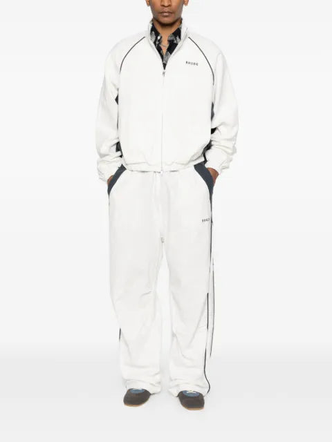 RHUDE Ramona zip-fastening panelled-detail sweatshirt