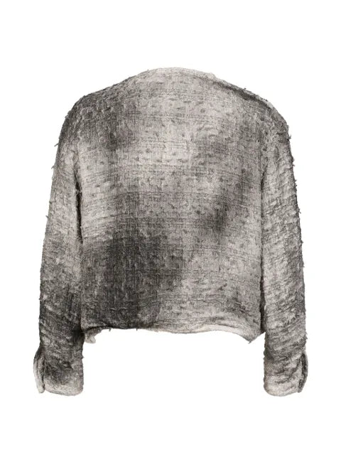 Doublet distressed-effect bouclé jacket