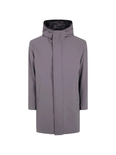 Herno faux-fur trim hooded coat