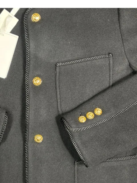 A BATHING APE® collarless wool jacket