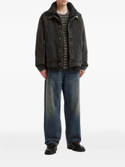FIVE CM quilted panelled denim jacket