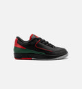 Air Jordan 2 Retro Low Christmas Grade School Sneakers - Black/Fire Red/Cement Grey