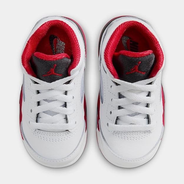 Toddler's Jordan 5 Retro OG White/Fire Red-Black (HQ7981 101)