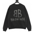 Balenciaga Graffiti Logo BB Sweatshirt – Black