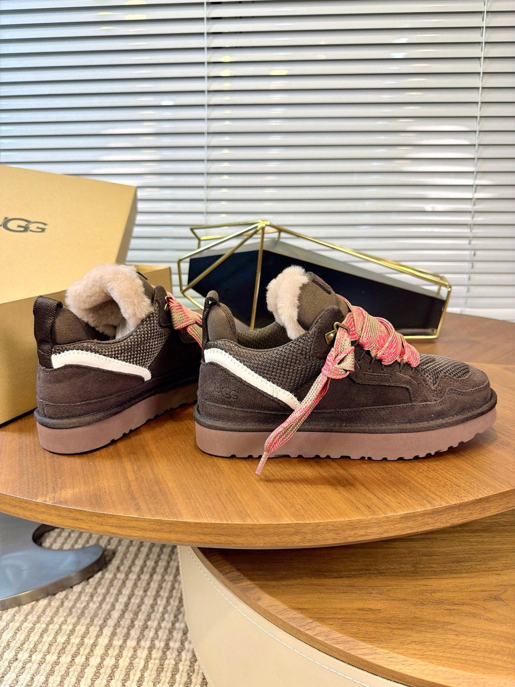 UGG Mauve Mel Suede Mesh Low-Top Shoes