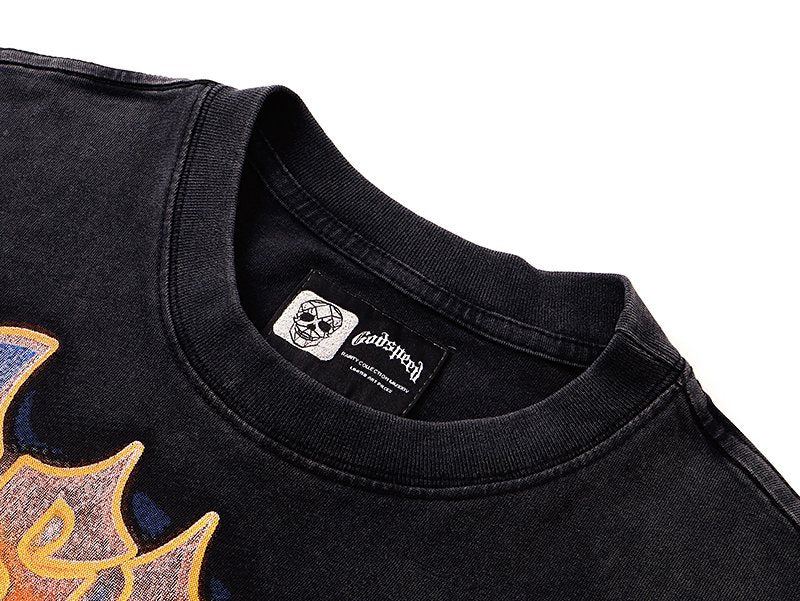 Godspeed Out of Many One Washed Black Graphic T-Shirt