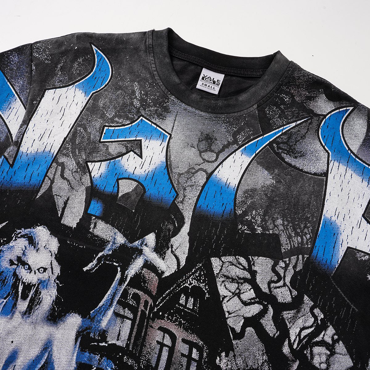 VALE USA Haunted House Ghost Graphic T-Shirt