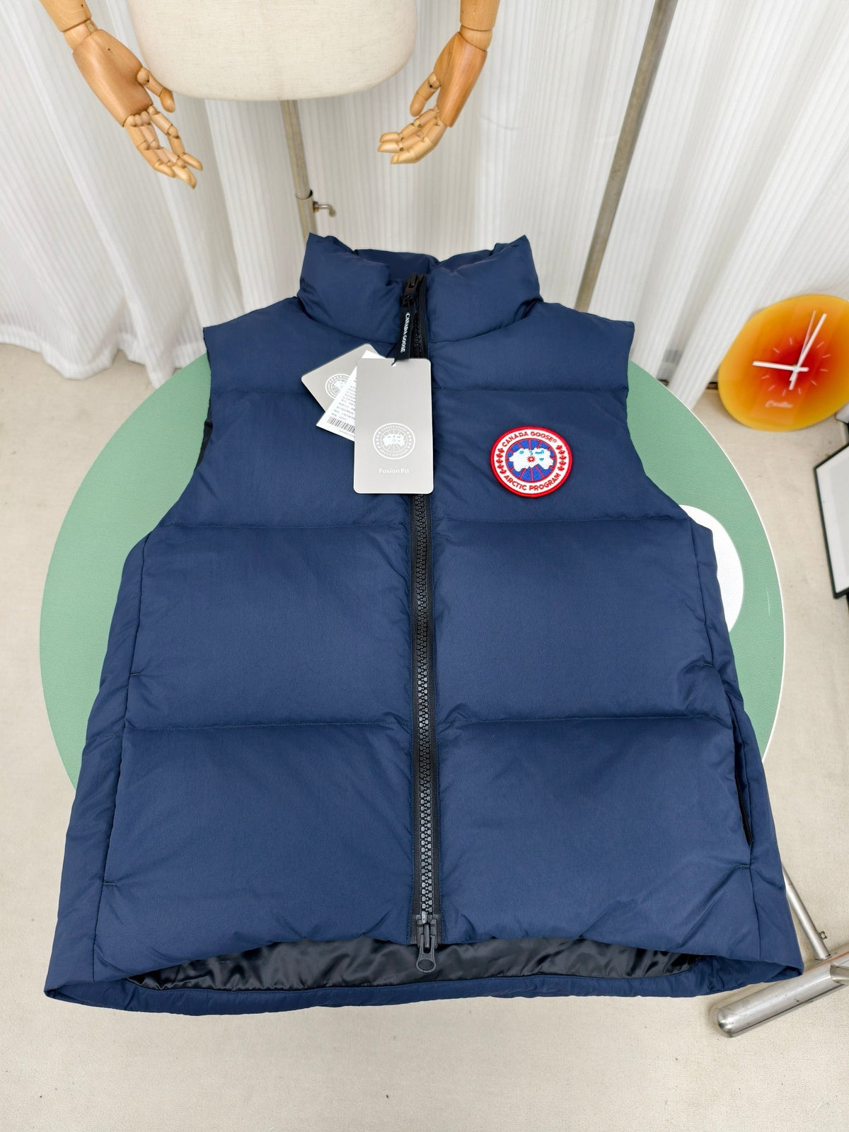 Canada Goose Arctic Program Navy Blue Down Vest with Reflective Detail