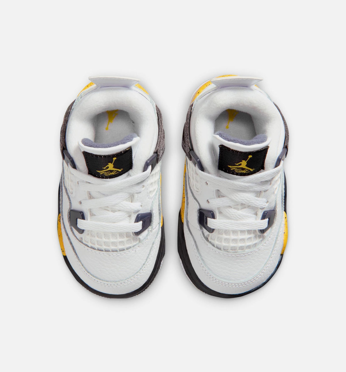 Air Jordan 4 Retro Rare Air Tour Yellow Infant/Toddler Sneakers - White/Dark Blue Grey/Black/Tour Yellow