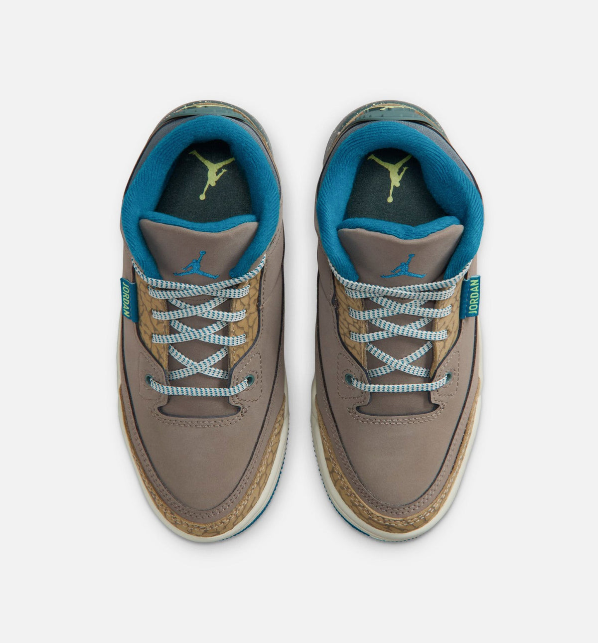 Air Jordan 3 Retro Olive Grey | Preschool Lifestyle Shoe | Olive Grey/Abyss/Khaki/Sea Glass