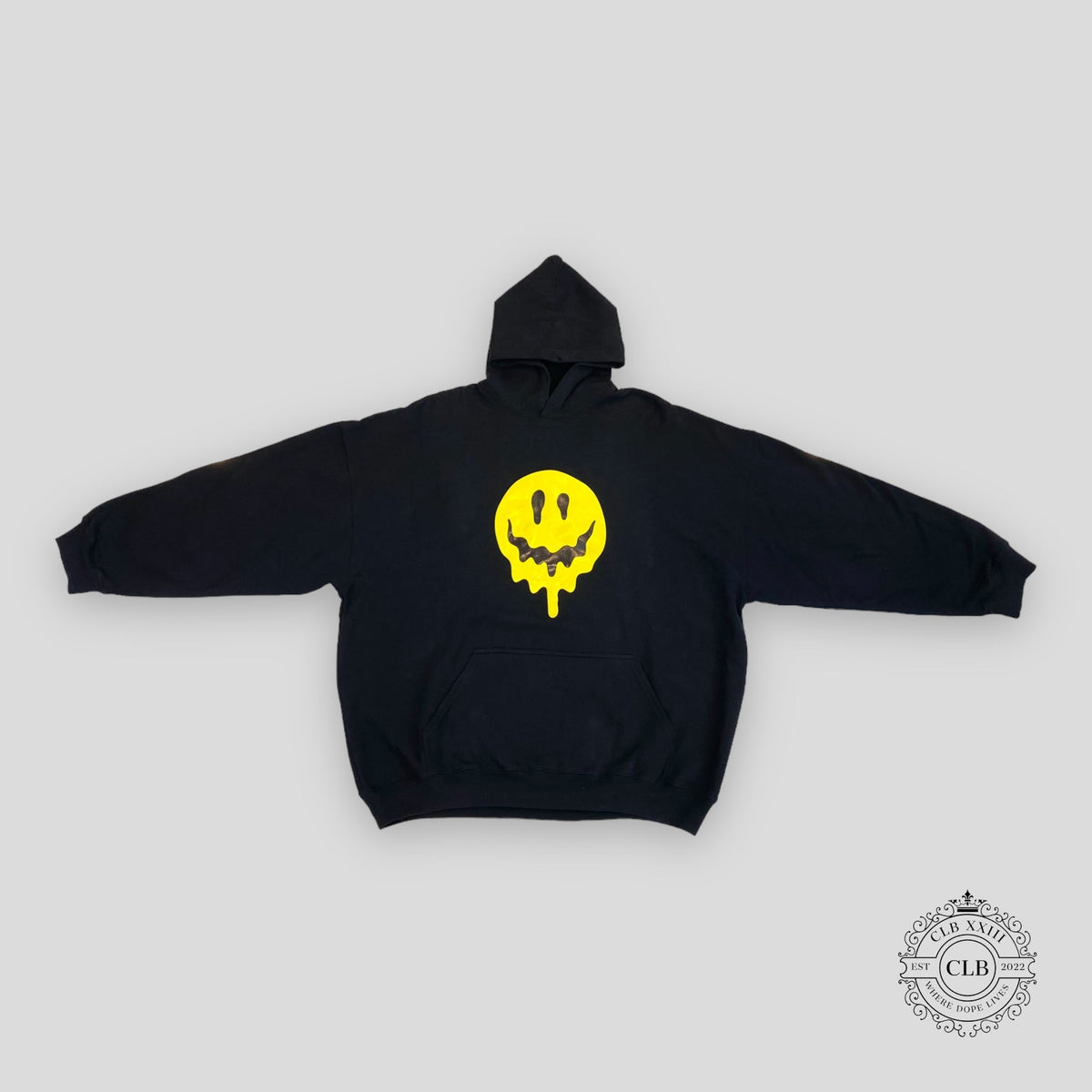 Balenciaga Smiley Face Hoodie in Black