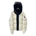 Moncler Contrast-Hood Colour-Block Down Puffer Jacket