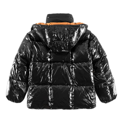 Moncler Copper-Lined Glossy Short Down Puffer Jacket – Black