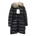 Moncler Four-Pocket Fur-Trim Hooded Long Down Puffer Coat – Black