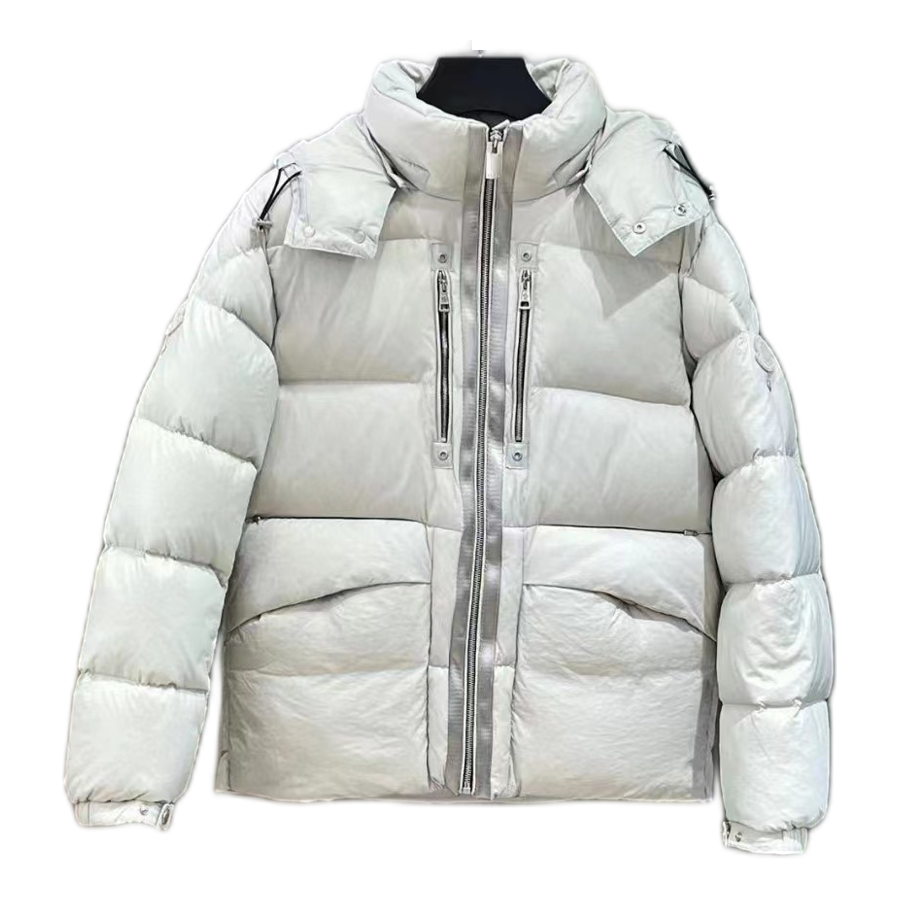 Moncler Double-Zip Hooded Down Puffer Jacket – Off White