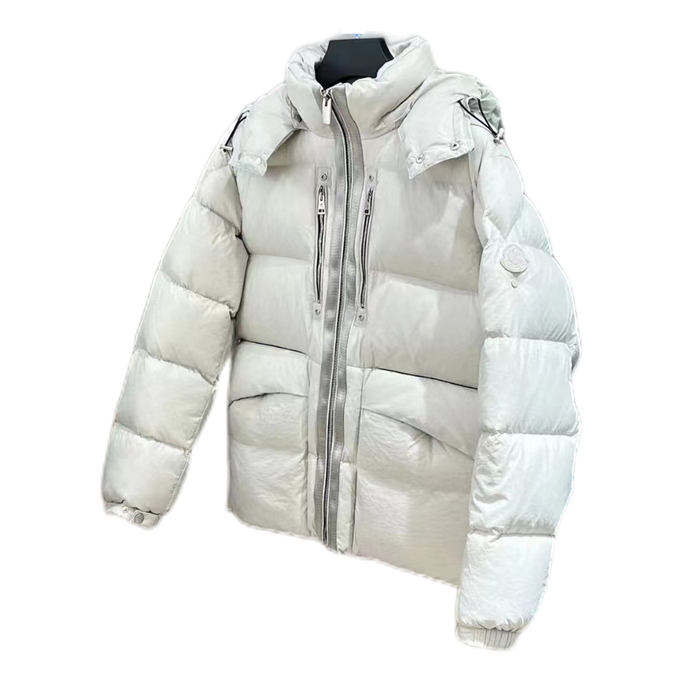 Moncler Double-Zip Hooded Down Puffer Jacket – Off White
