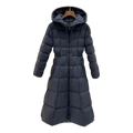 Moncler Drawstring-Hood Fitted Long Down Puffer Coat – Black