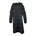 Moncler Matte Zip-Front Hooded Long Down Puffer Coat – Black