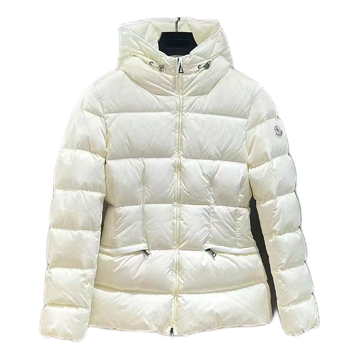Moncler Drawstring-Hood Fitted Down Puffer Jacket