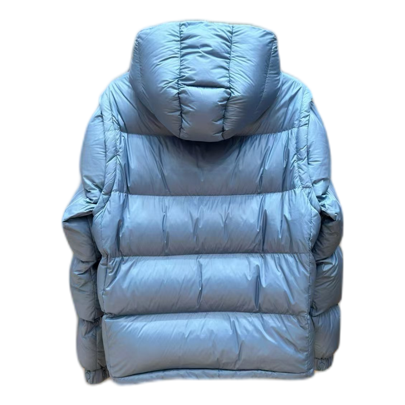Moncler Oversized Chest-Badge Hooded Down Puffer Jacket