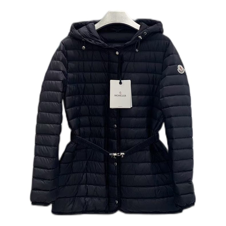 Moncler Oredon Belted Hooded Down Puffer Jacket – Black