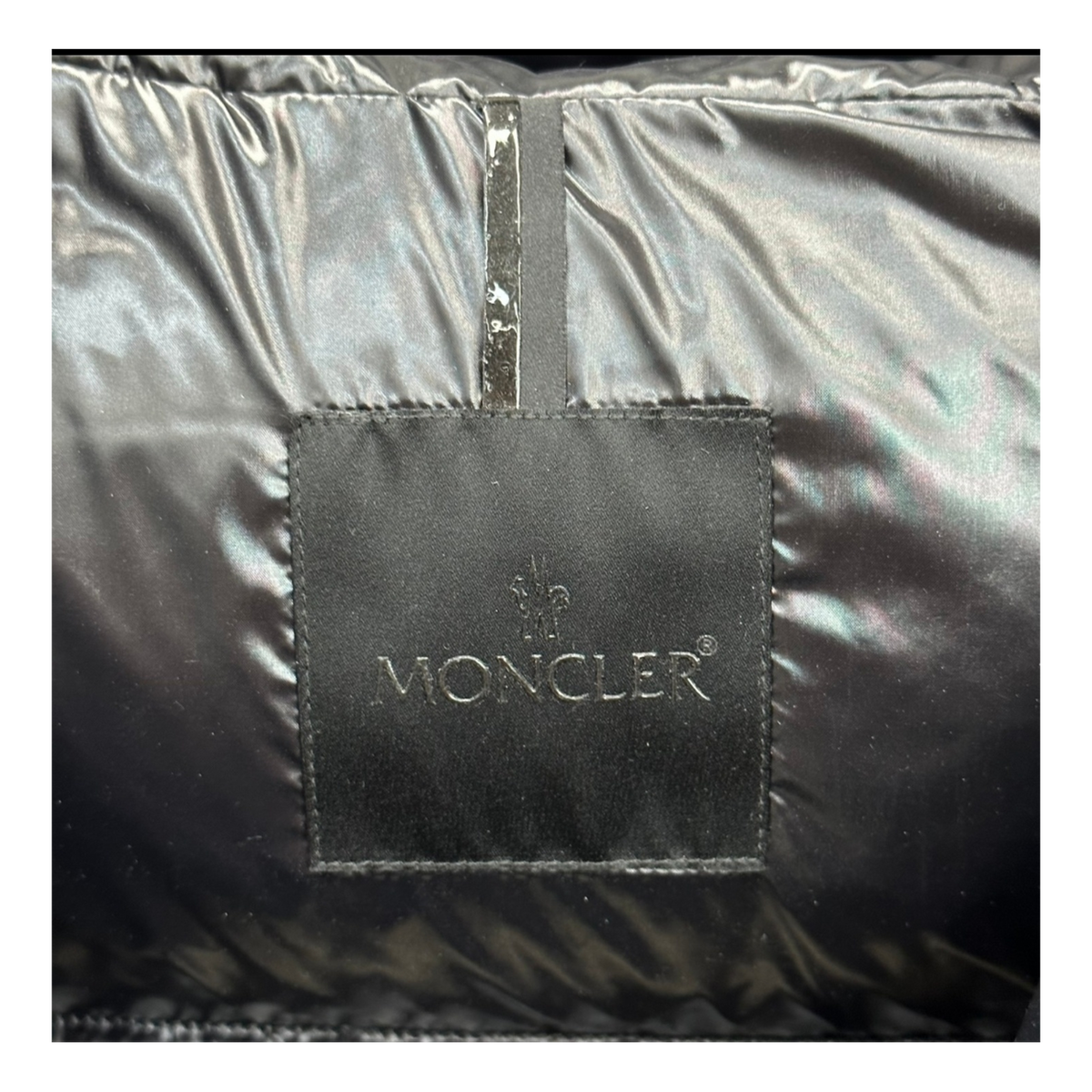 Moncler Tonal-Logo High-Collar Down Puffer Jacket – Black