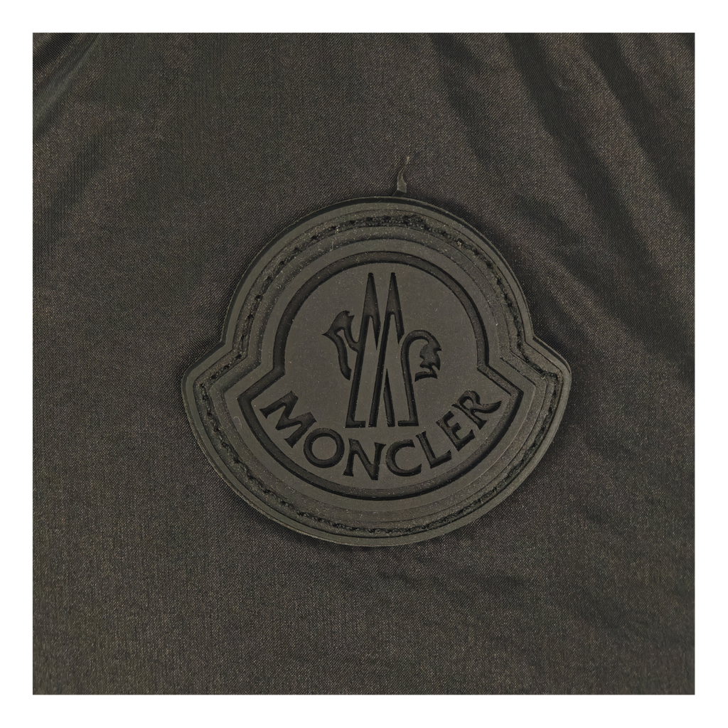 Moncler Tonal-Logo High-Collar Down Puffer Jacket – Black
