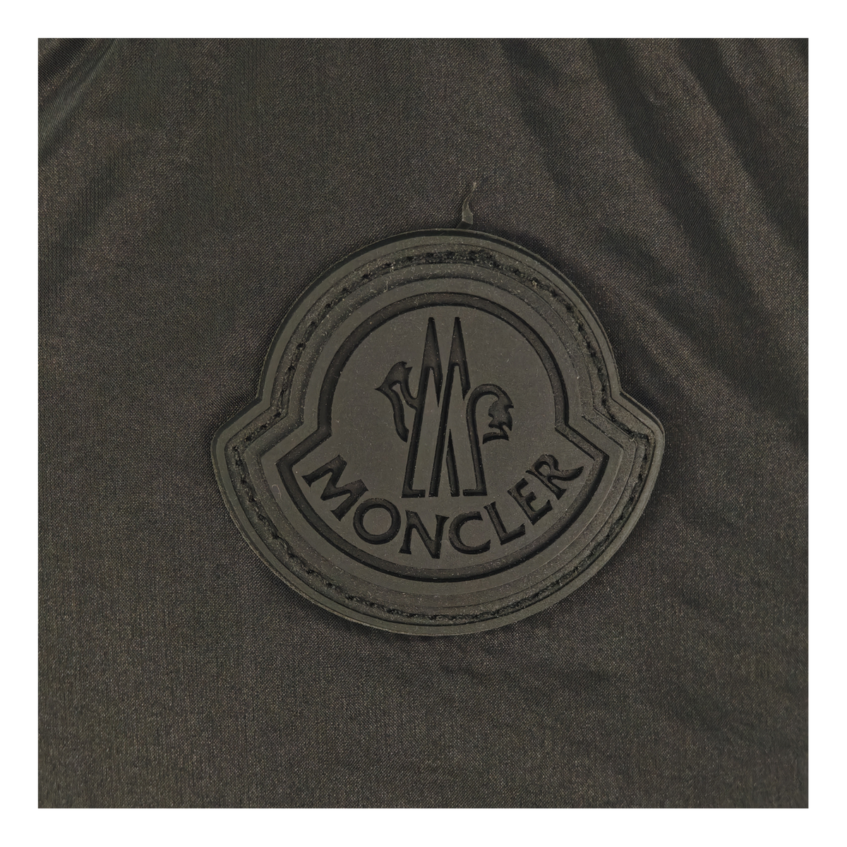 Moncler Tonal-Logo High-Collar Down Puffer Jacket – Black