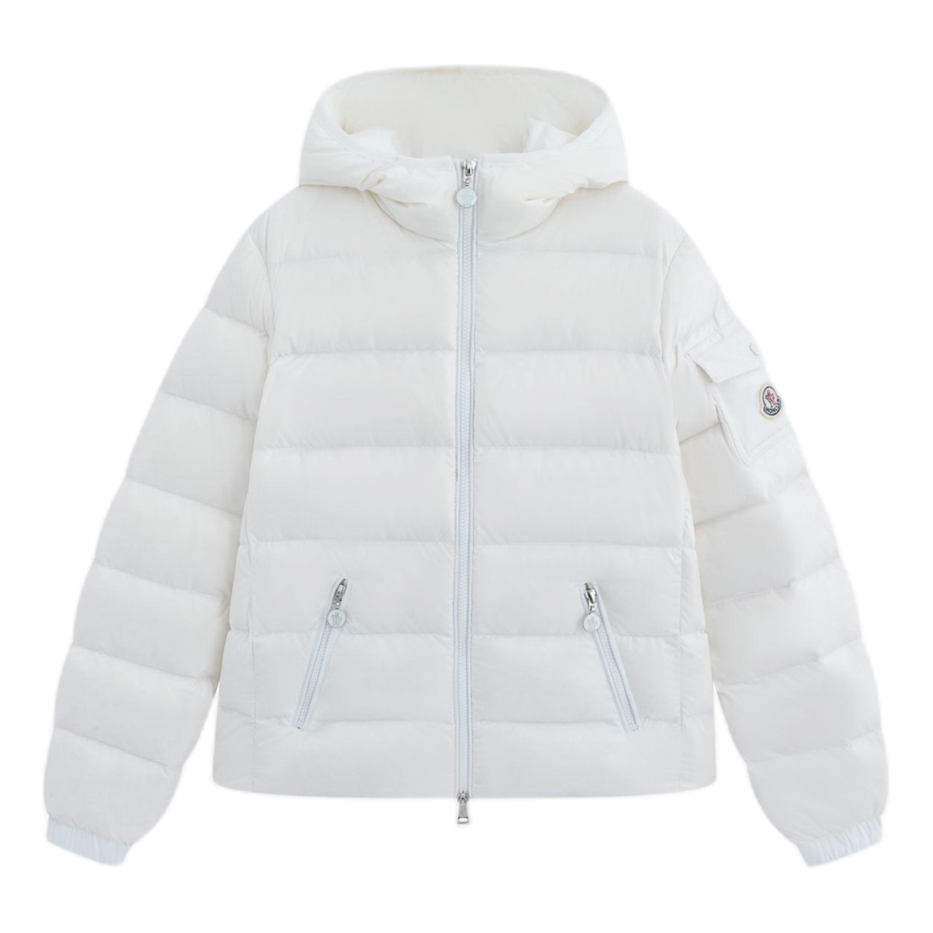 Moncler Gles Fitted Hooded Down Puffer Jacket