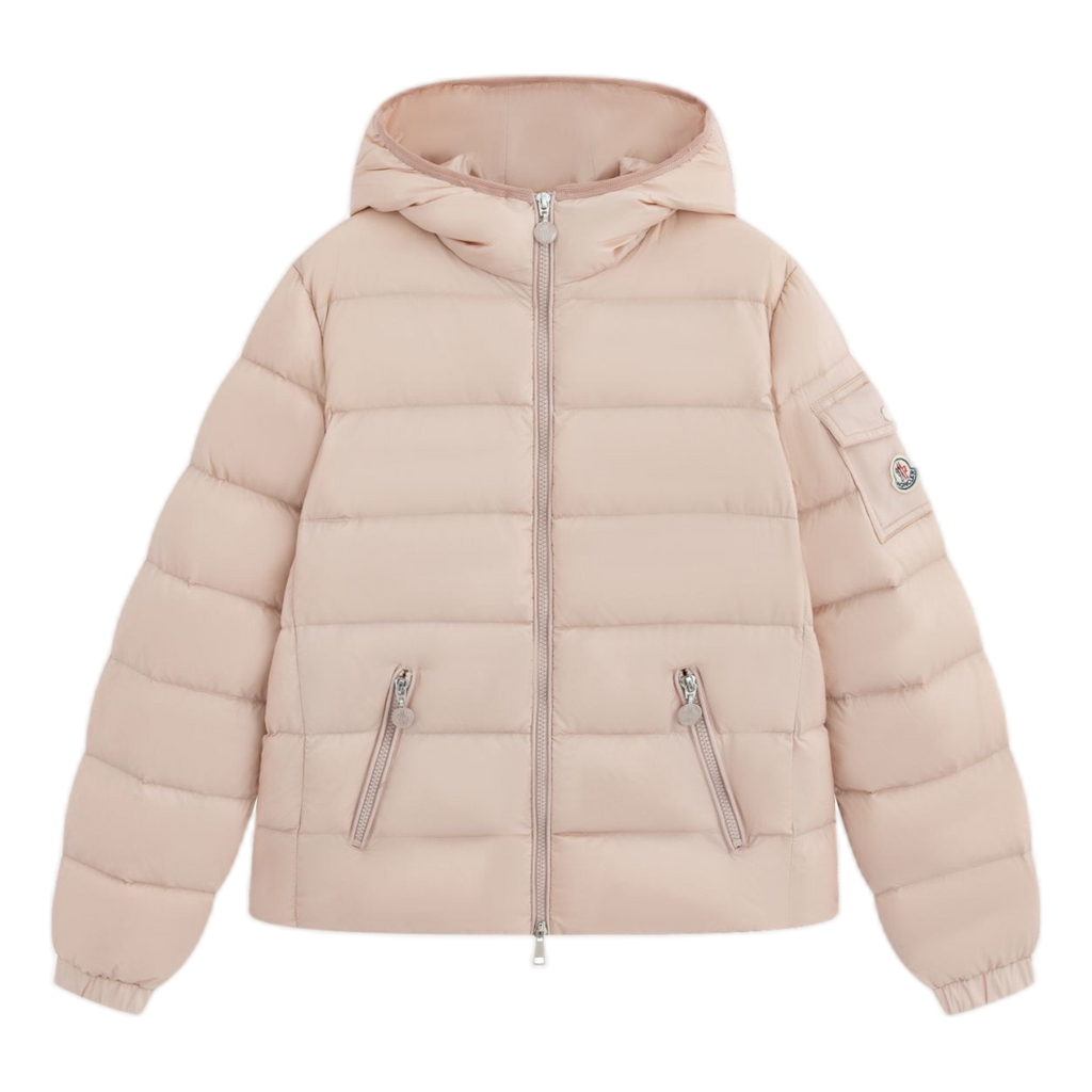 Moncler Gles Fitted Hooded Down Puffer Jacket