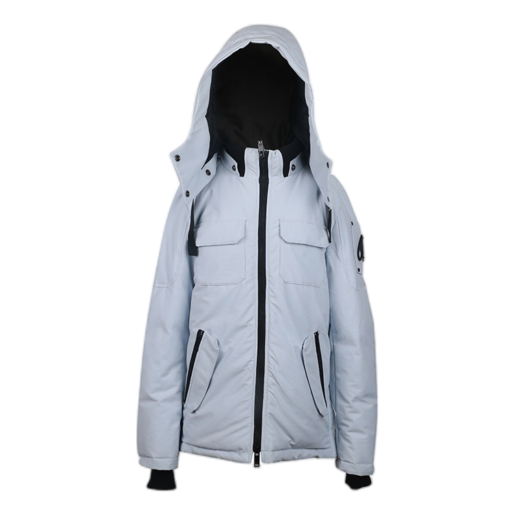 Moose Knuckles Contrast-Pocket Hooded Down Winter Parka