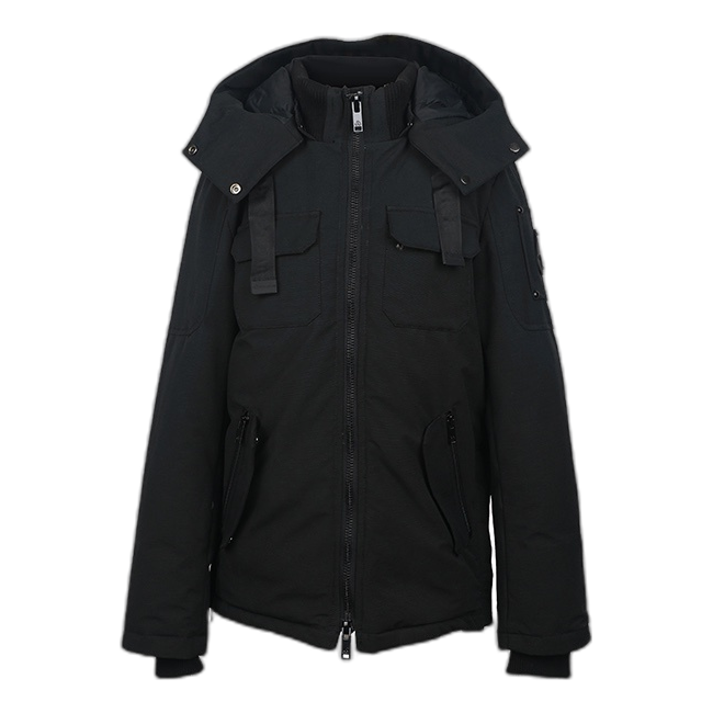 Moose Knuckles Contrast-Pocket Hooded Down Winter Parka