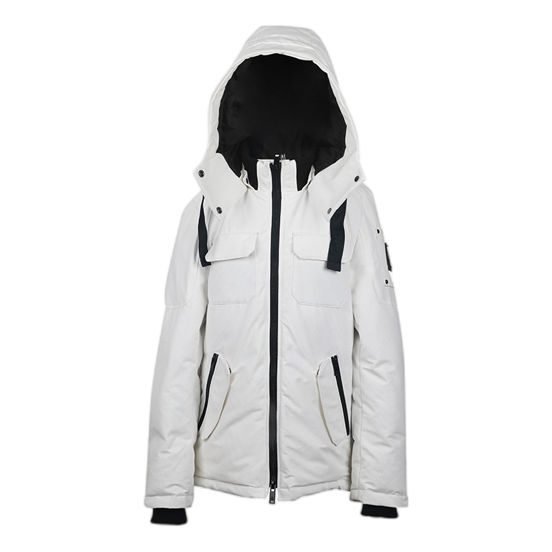 Moose Knuckles Contrast-Pocket Hooded Down Winter Parka