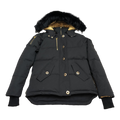 Moose Knuckles Gold 3Q Fur-Trim Hooded Puffer Jacket – Black